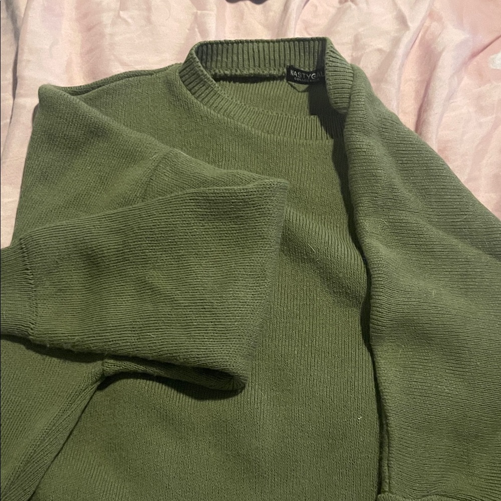 Nasty Gal Balloon Sleeve Crop Top and Shorts Set